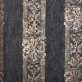 American Archive Indigo Striped Trellis Moire Wallpaper 331777