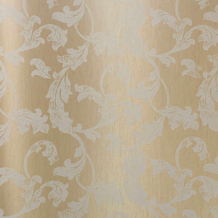 American Archive Polished Golden Floral Damask Wallpaper 331765