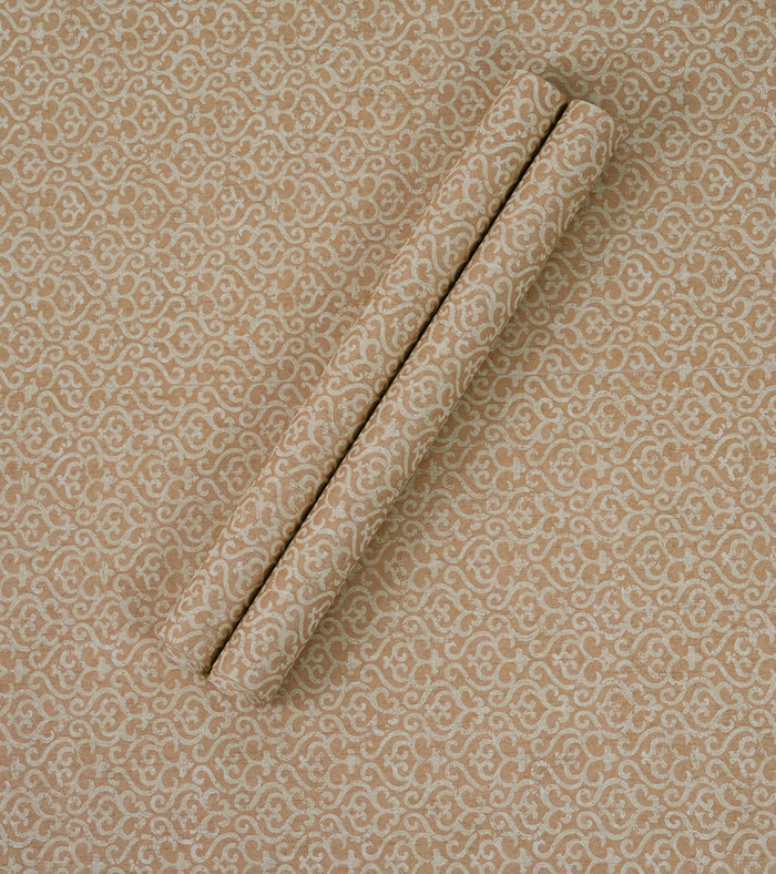 American Archive Rugged Brown Scroll Wallpaper 331754
