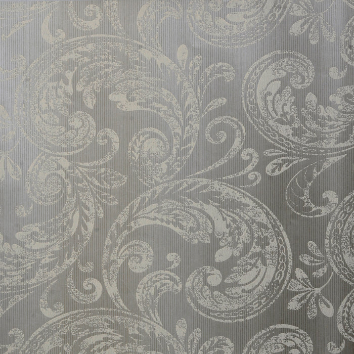 American Archive Silver Western Flocked Wallpaper 331738