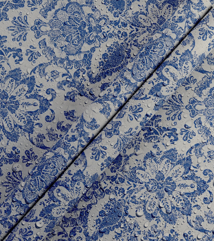 American Classic Azure Blue Baroque  Wallpaper 330805