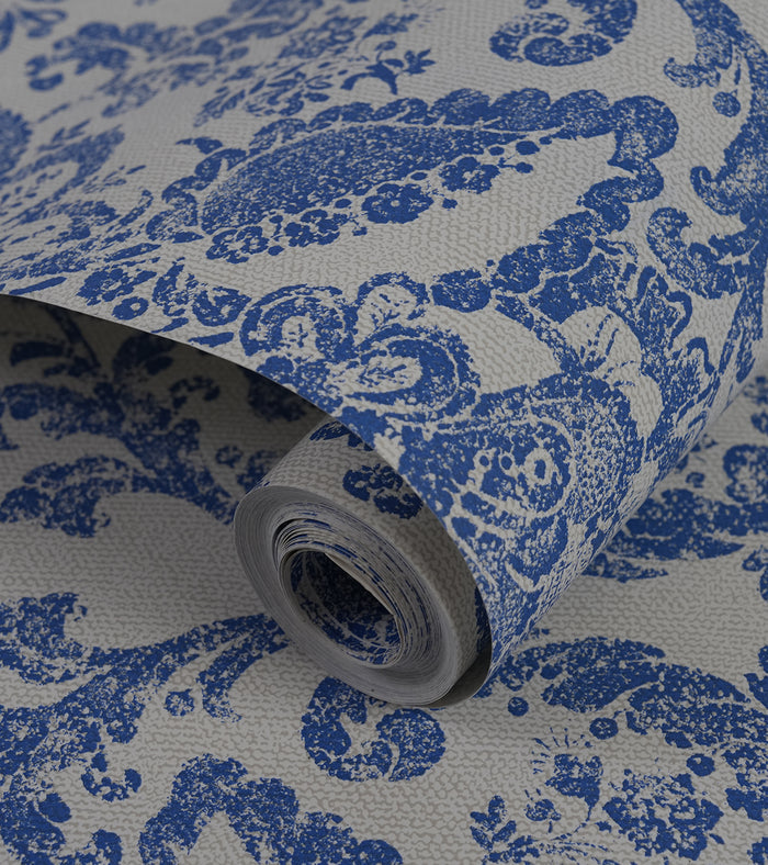 American Classic Azure Blue Baroque  Wallpaper 330805