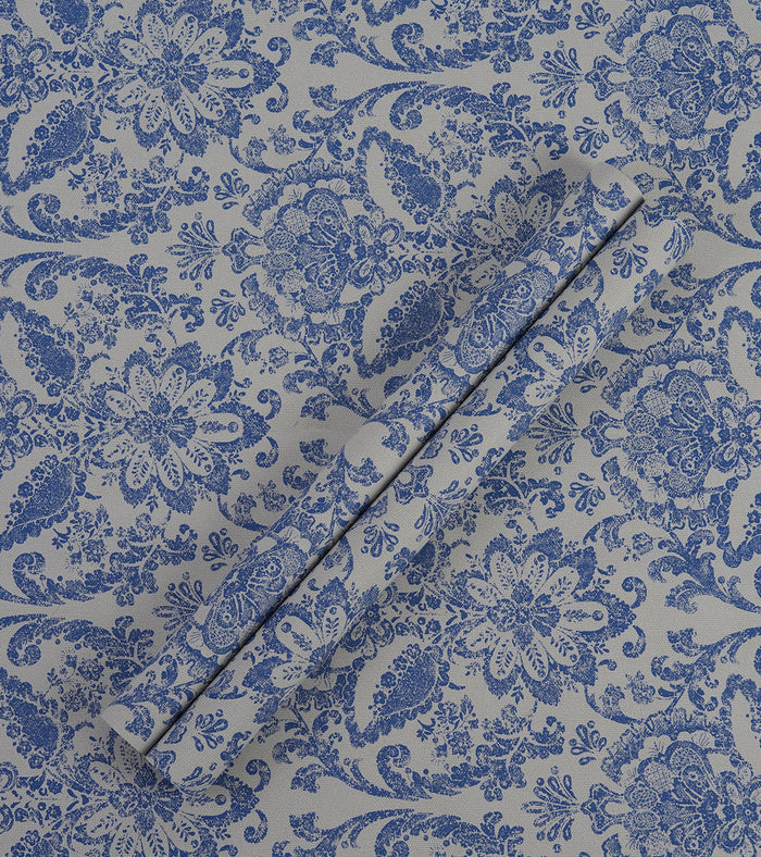 American Classic Azure Blue Baroque  Wallpaper 330805