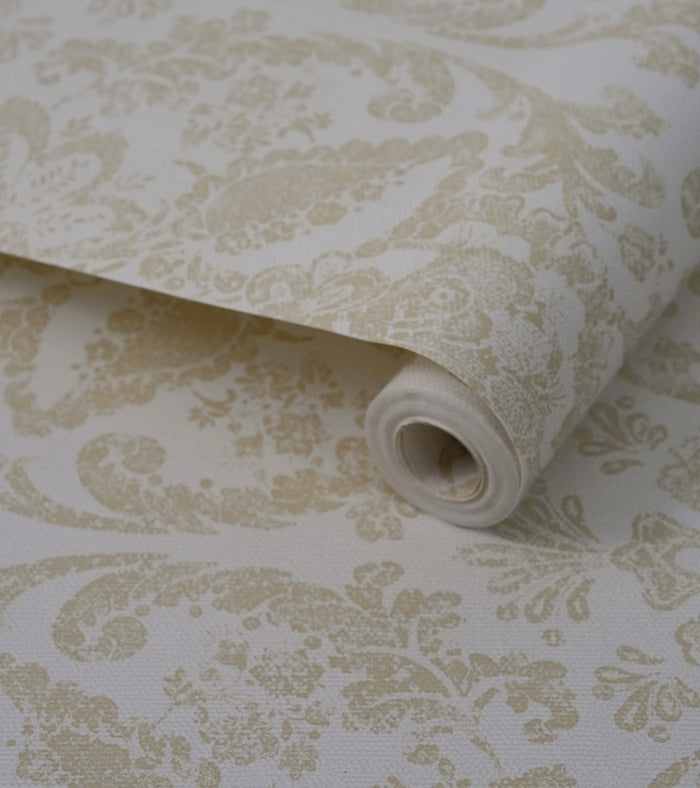 American Classic Beige Baroque Wallpaper 330802