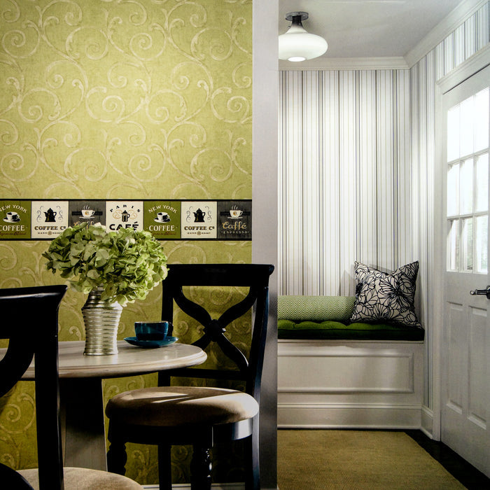 American Classic Black Gray Barcode Stripes Wallpaper 330834