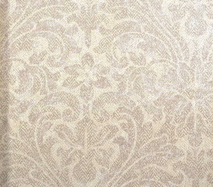 American Classic Off White Jacquard Herringbone Wallpaper 330860