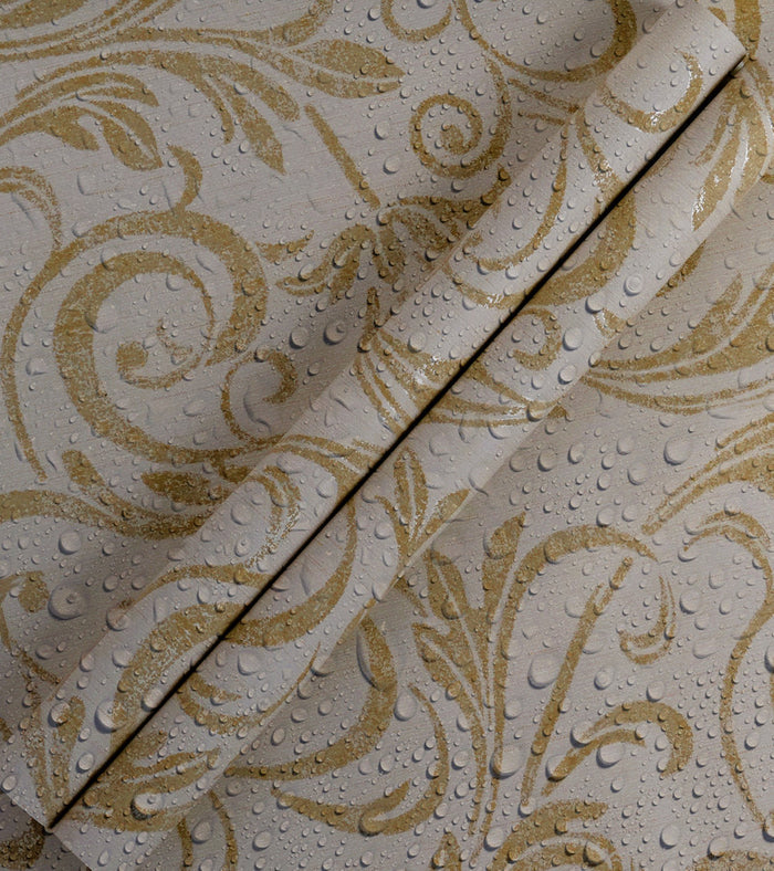 American Classic Off White Smudged Jacquard Wallpaper 330856