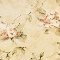 American Classic Red Green Roses Natural Print Wallpaper 330881