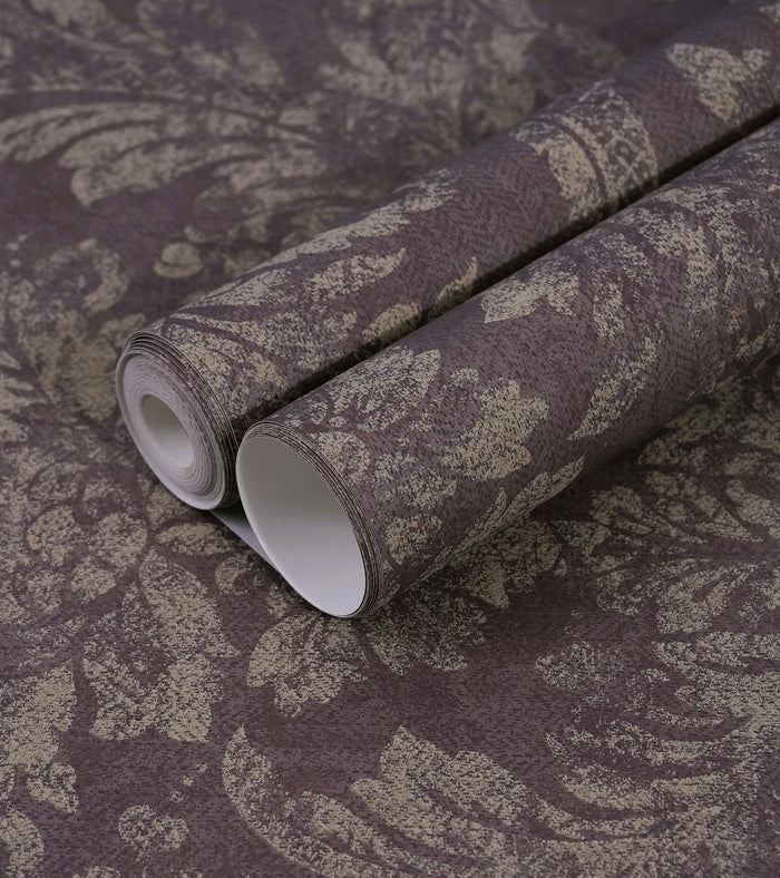 American Classic Wine Yellow Smudged Jacquard Wallpaper 330857