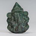 Antique Khmer Style Bronze Seated Round Elephant Statue - 10cm/4" Tall
