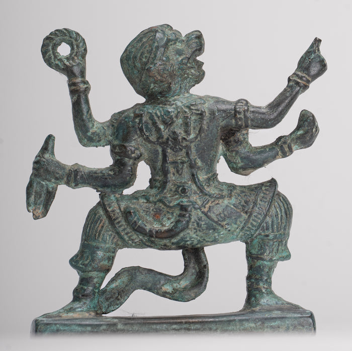 Antique Thai Style Hindu God Hanuman Statue - 12cm/5" Tall