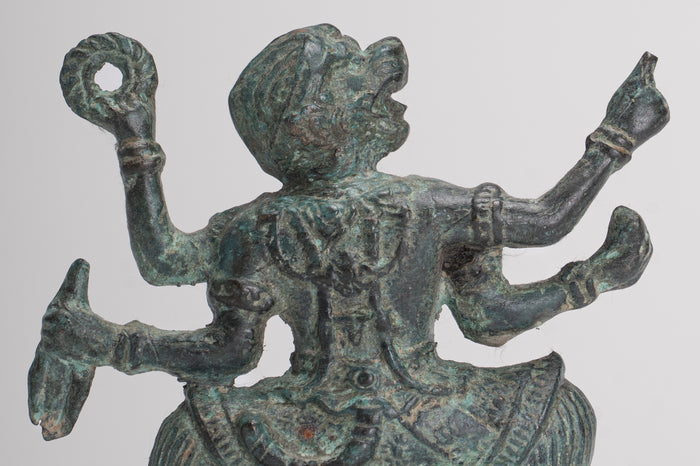 Antique Thai Style Hindu God Hanuman Statue - 12cm/5" Tall