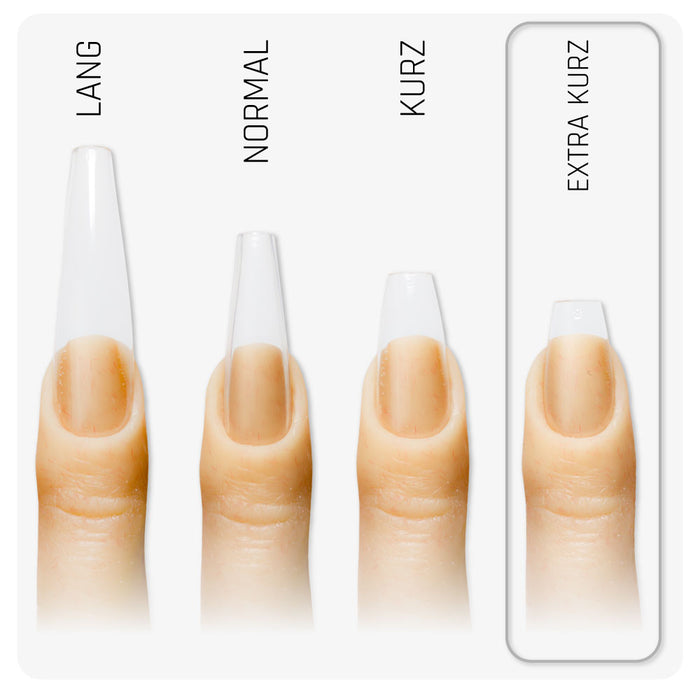 Ballerina extra kurz · Clear · Press On Tips