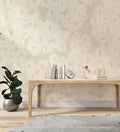 Belle de jour Beige & Off White Leaf Design Floral Wallpaper 301431