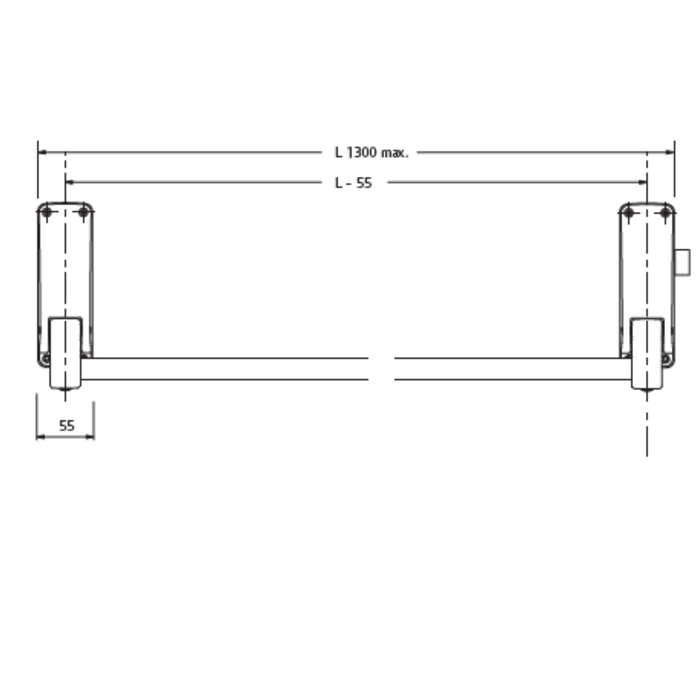 Briton Emergency Push Bar with Panic Latch only panic hardware