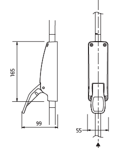 Briton Push Pad with Vertical Bolts panic hardware