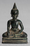 Buddha Statue - Antique Khmer Style Bronze Enlightenment Phnom Da Buddha Statue - 15cm/6"