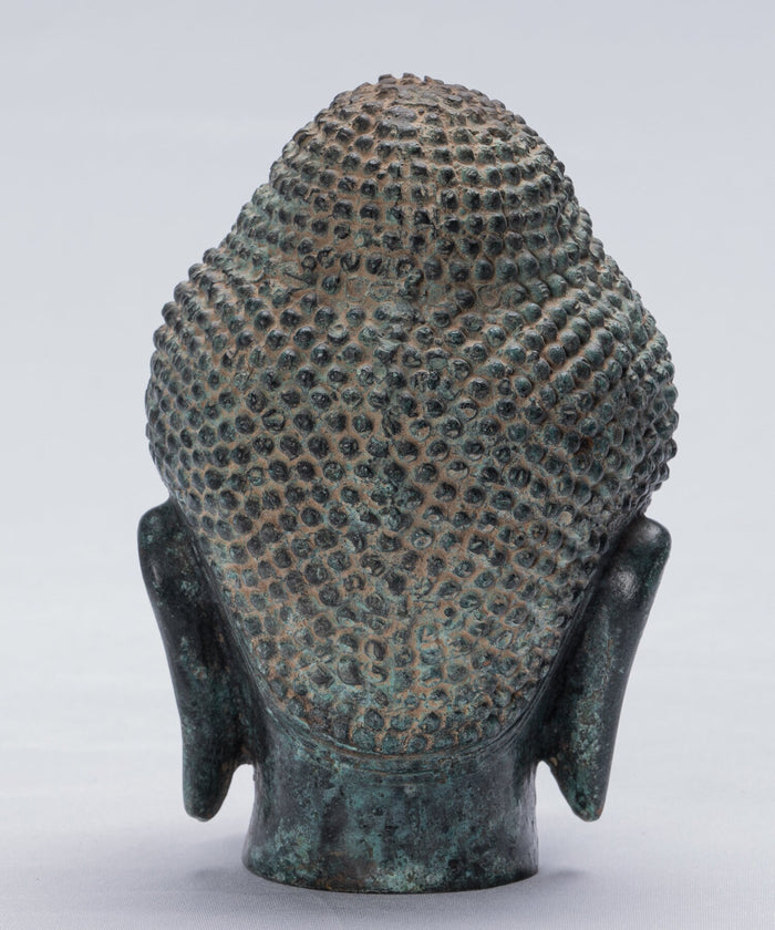 Buddha Statue - Antique Khmer Style Bronze Enlightenment Phnom Da Buddha Statue - 15cm/6"