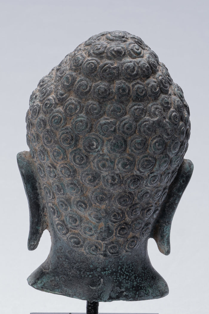 Buddha Statue - Antique Khmer Style Bronze Enlightenment Phnom Da Buddha Statue - 25cm/10"