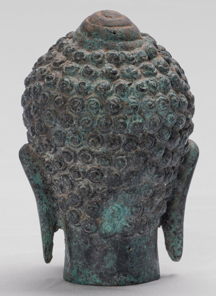 Buddha Statue - Antique Khmer Style Bronze Phnom Da Buddha Statue - 15cm/6"