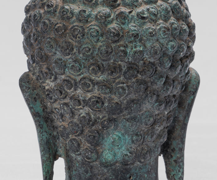 Buddha Statue - Antique Khmer Style Bronze Phnom Da Buddha Statue - 15cm/6"