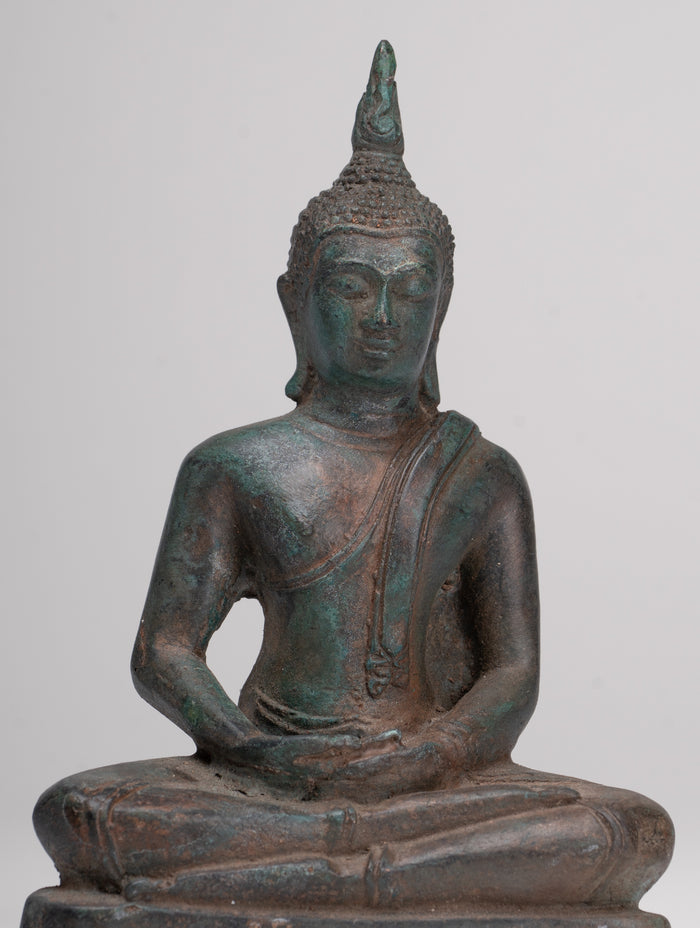 Buddha Statue - Antique Sukhothai Style Thai Meditation Buddha Statue - 15.5cm/6"