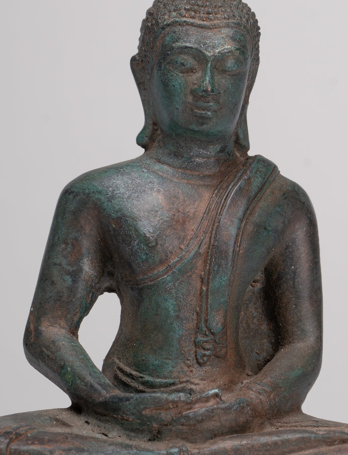 Buddha Statue - Antique Sukhothai Style Thai Meditation Buddha Statue - 15.5cm/6"