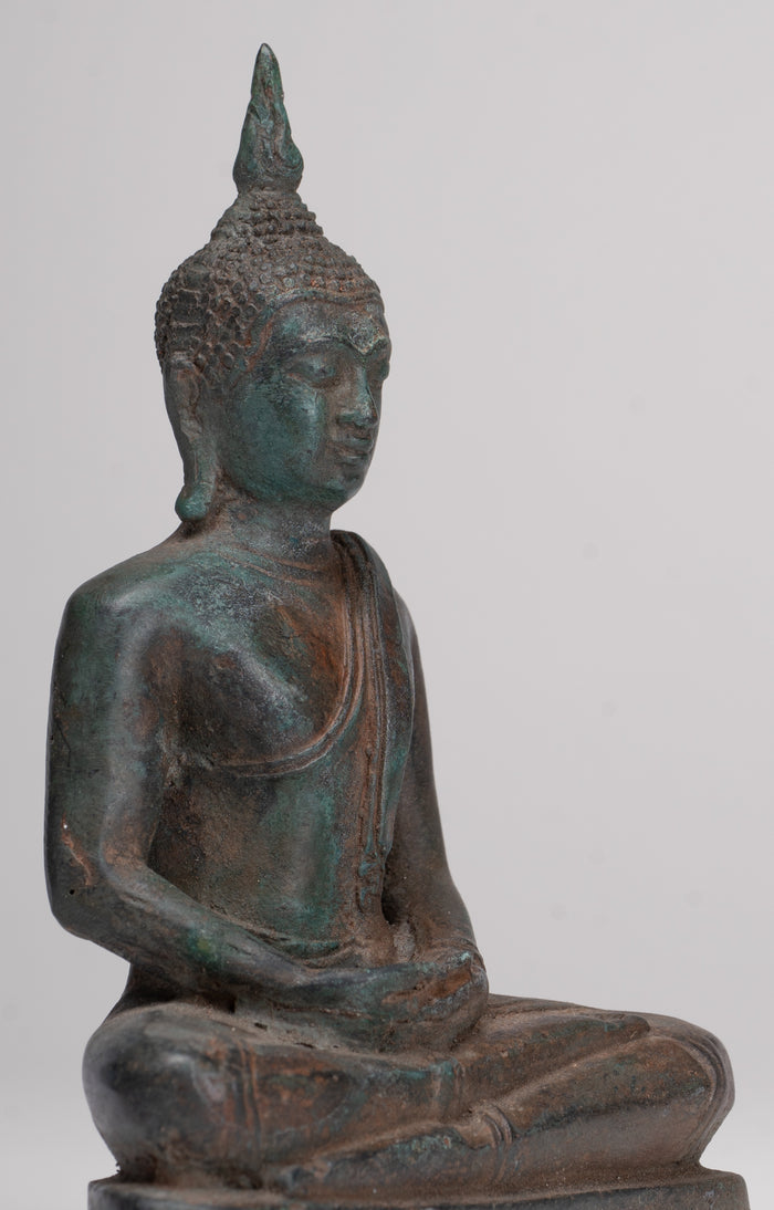 Buddha Statue - Antique Sukhothai Style Thai Meditation Buddha Statue - 15.5cm/6"