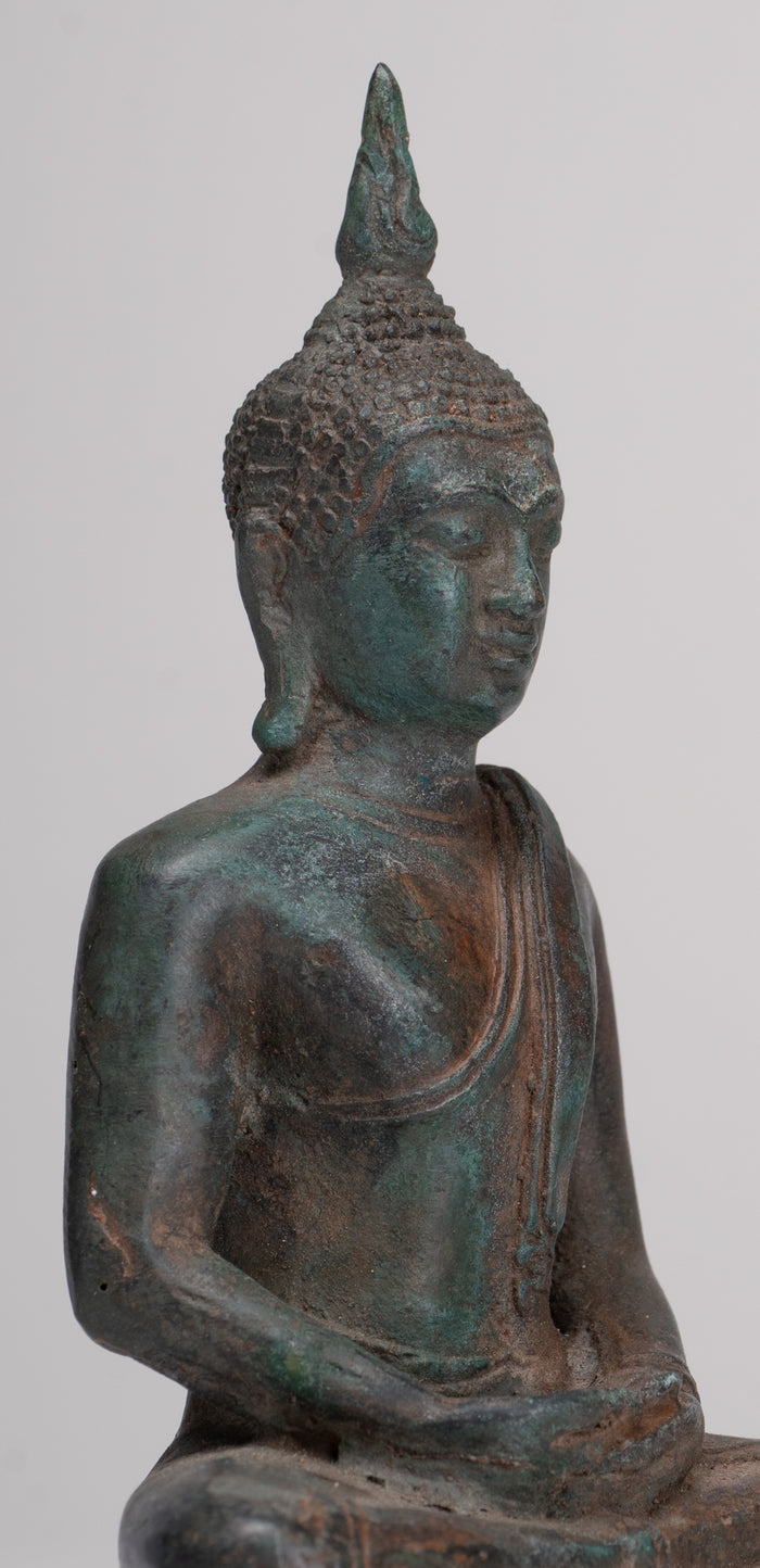 Buddha Statue - Antique Sukhothai Style Thai Meditation Buddha Statue - 15.5cm/6"