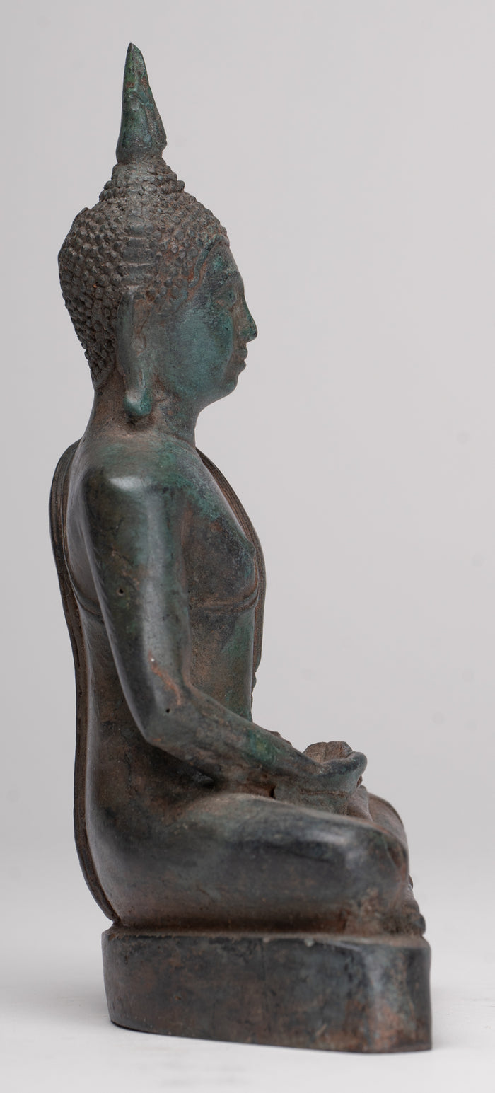Buddha Statue - Antique Sukhothai Style Thai Meditation Buddha Statue - 15.5cm/6"