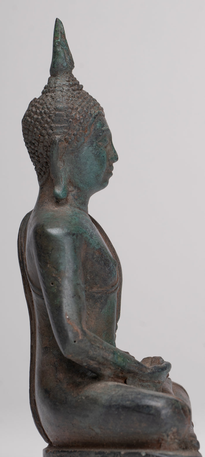 Buddha Statue - Antique Sukhothai Style Thai Meditation Buddha Statue - 15.5cm/6"