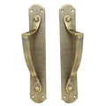 Classic Door Handle on Plate - Antique Brass