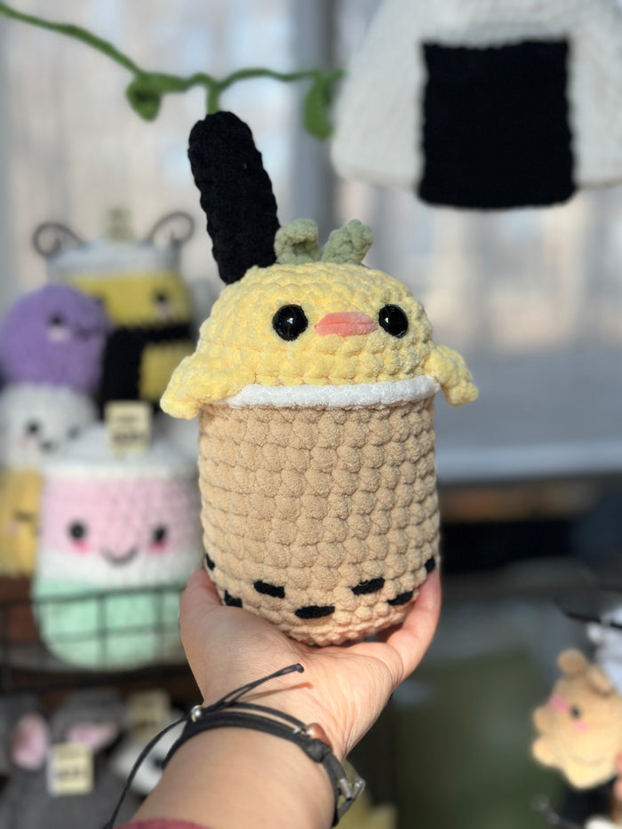 Crochet Chick Boba Plushie Pattern PDF Download (Beginner-Intermediate)