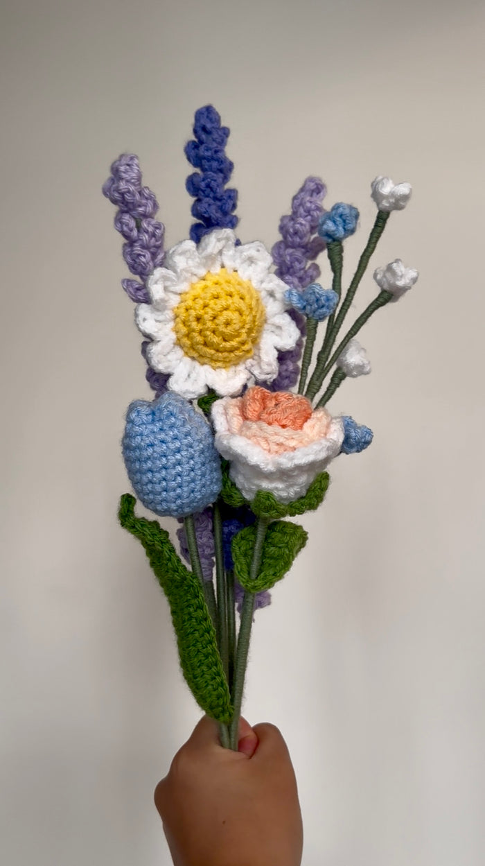 Crochet Daisy (Handmade Multi-coloured flowers)