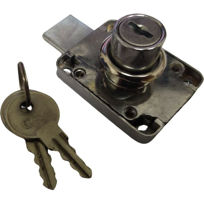 Drawer Lock - Double Locking 22mm cupboard lock