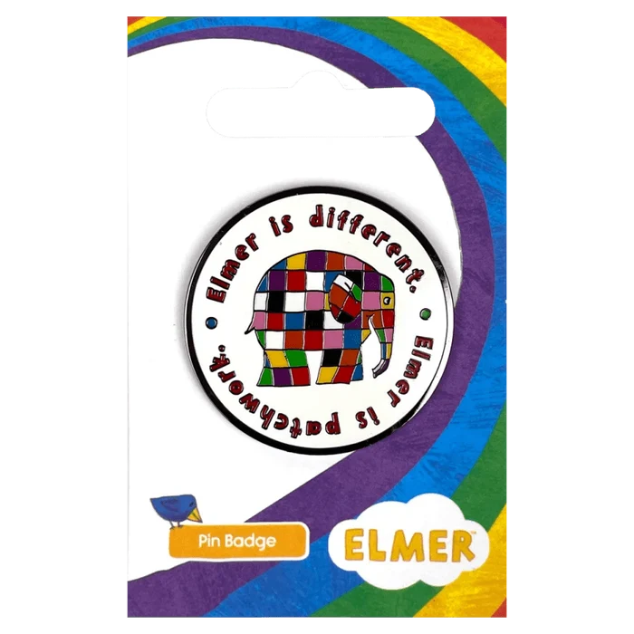 Elmer is Patchwork Pin Badge / Κονκάρδα Έλμερ - Diavazo Greek Books