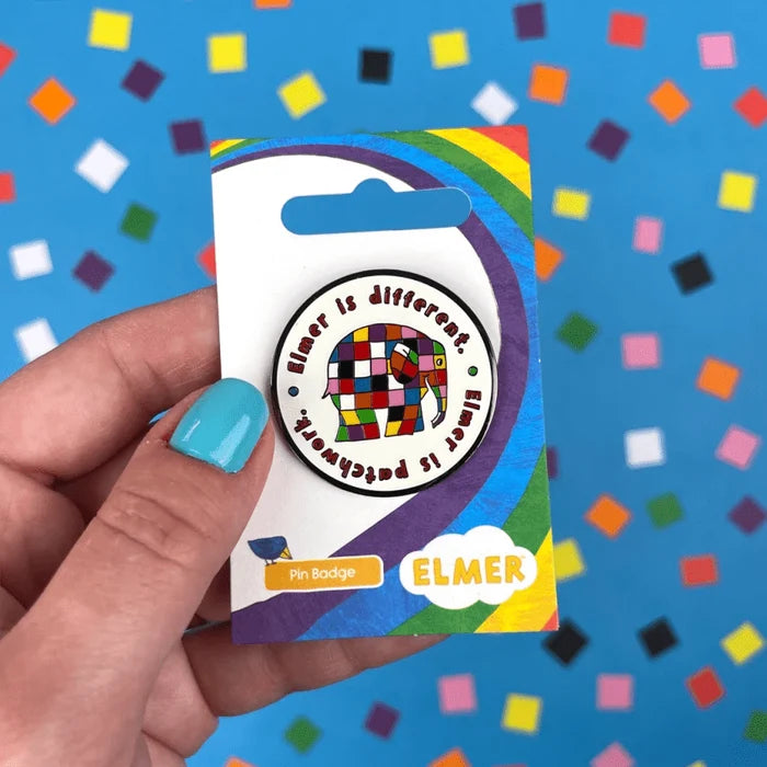 Elmer is Patchwork Pin Badge / Κονκάρδα Έλμερ - Diavazo Greek Books