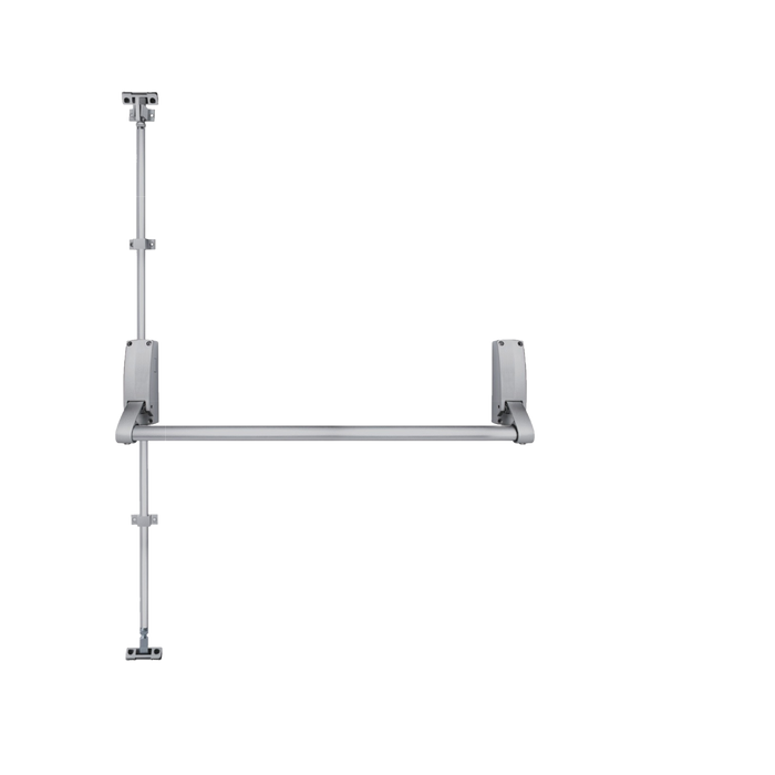 Emergency exit push bar with vertical bolts - single door