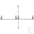 Emergency exit push bar with vertical rods- double door set