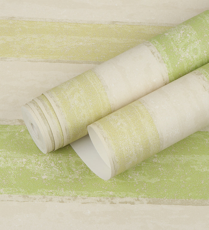 Flamenco Leafy Green Striped Design Wallpaper 320753