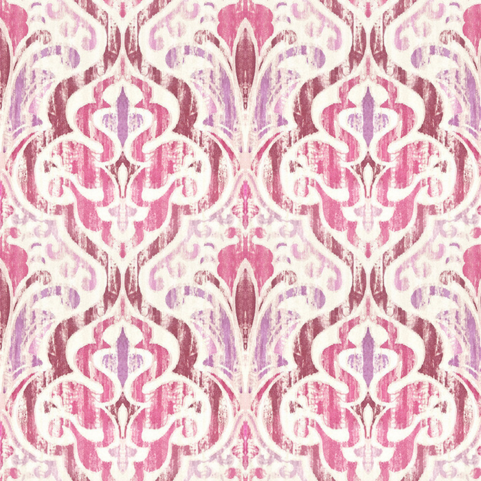 Flamenco Pink & Purple Damask Design Wallpaper 320743