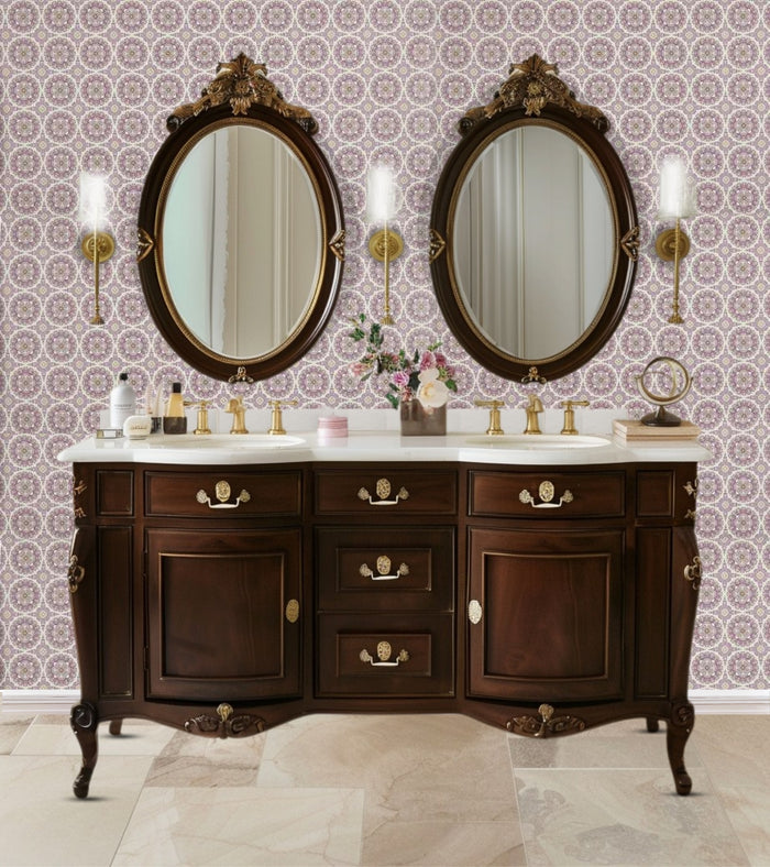 Flamenco Violet Circular Design Wallpaper 320732