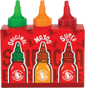 FLYING GOOSE Chilisauce, Sriracha 3er Set (scharf, sehr scharf, Mayoo) 3x100 ml