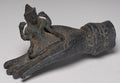 Freestanding Antique Khmer Style Bronze Angkor Wat Hand & Brahma - 15cm/6"