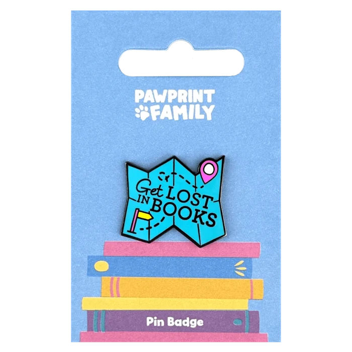 Get Lost In Books Pin Badge / Κονκάρδα Φιλαναγνωσίας World Book Day - Diavazo Greek Books