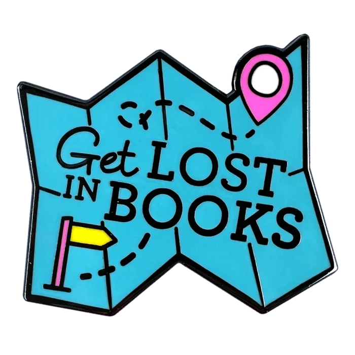 Get Lost In Books Pin Badge / Κονκάρδα Φιλαναγνωσίας World Book Day - Diavazo Greek Books