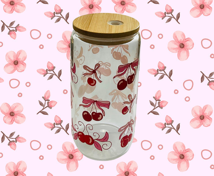 Glass Cup - Cherry options