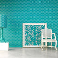 Gracia Cobalt Blue Oval Mod Wallpaper 301252