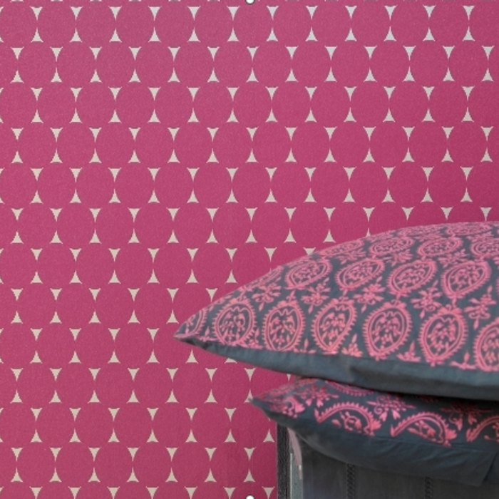 Gracia Magenta Pink Oval Mod Wallpaper 301253