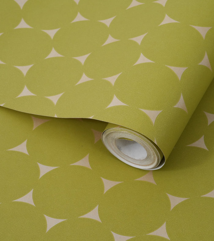 Gracia Moss Green Oval Mod Wallpaper 301250